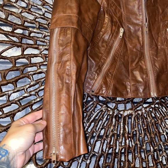 Vintage Wilson Brown Leather Moto Jacket 8 - Picture 5 of 5